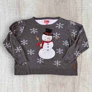 Women's Tipsy Elves Snowman Sweater with Snowflakes Size XXL.